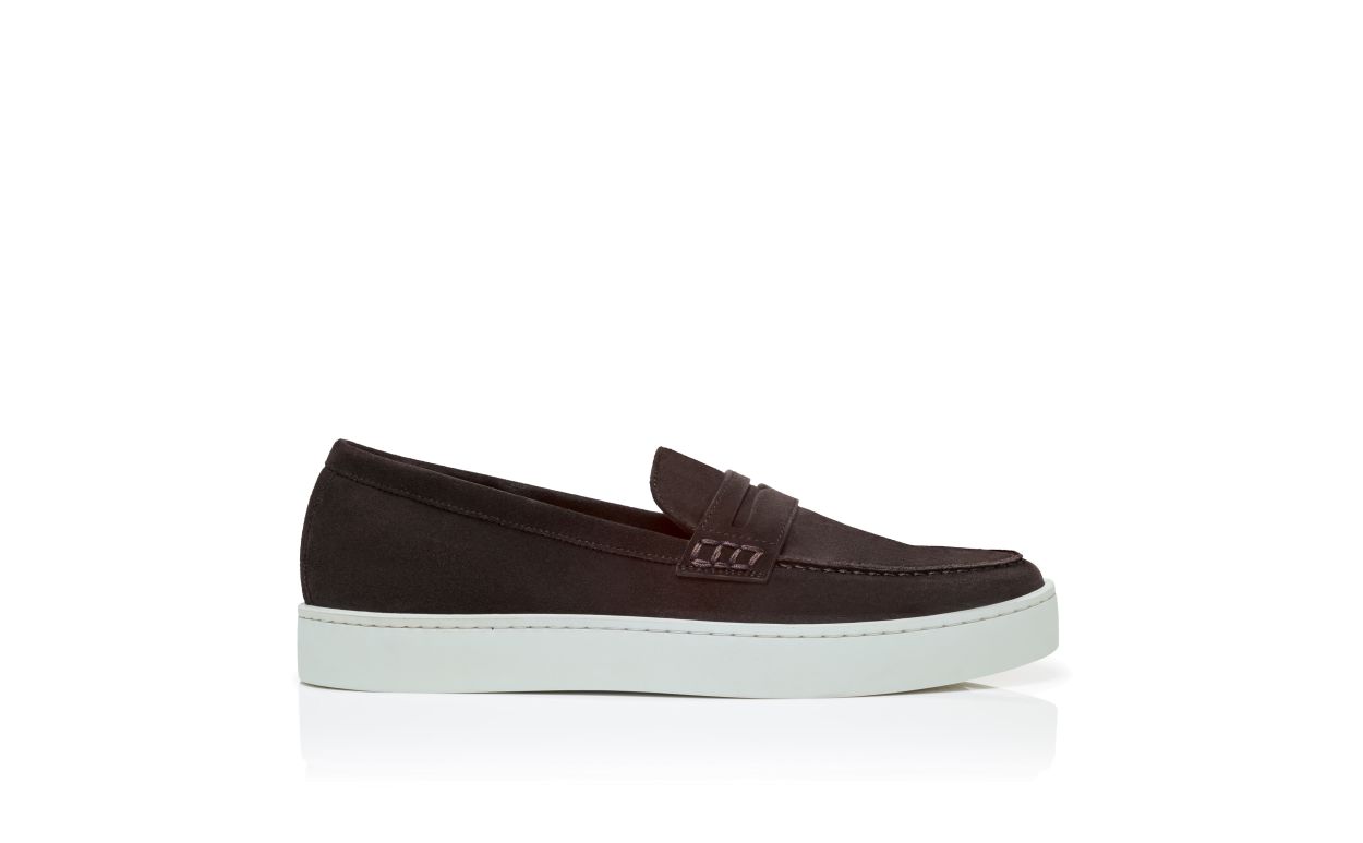 Mocassini in Suede Marrone Scuro