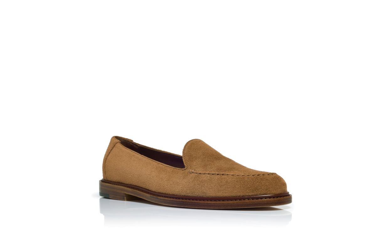 Loafers in Pelle di Vitello Suede Marrone