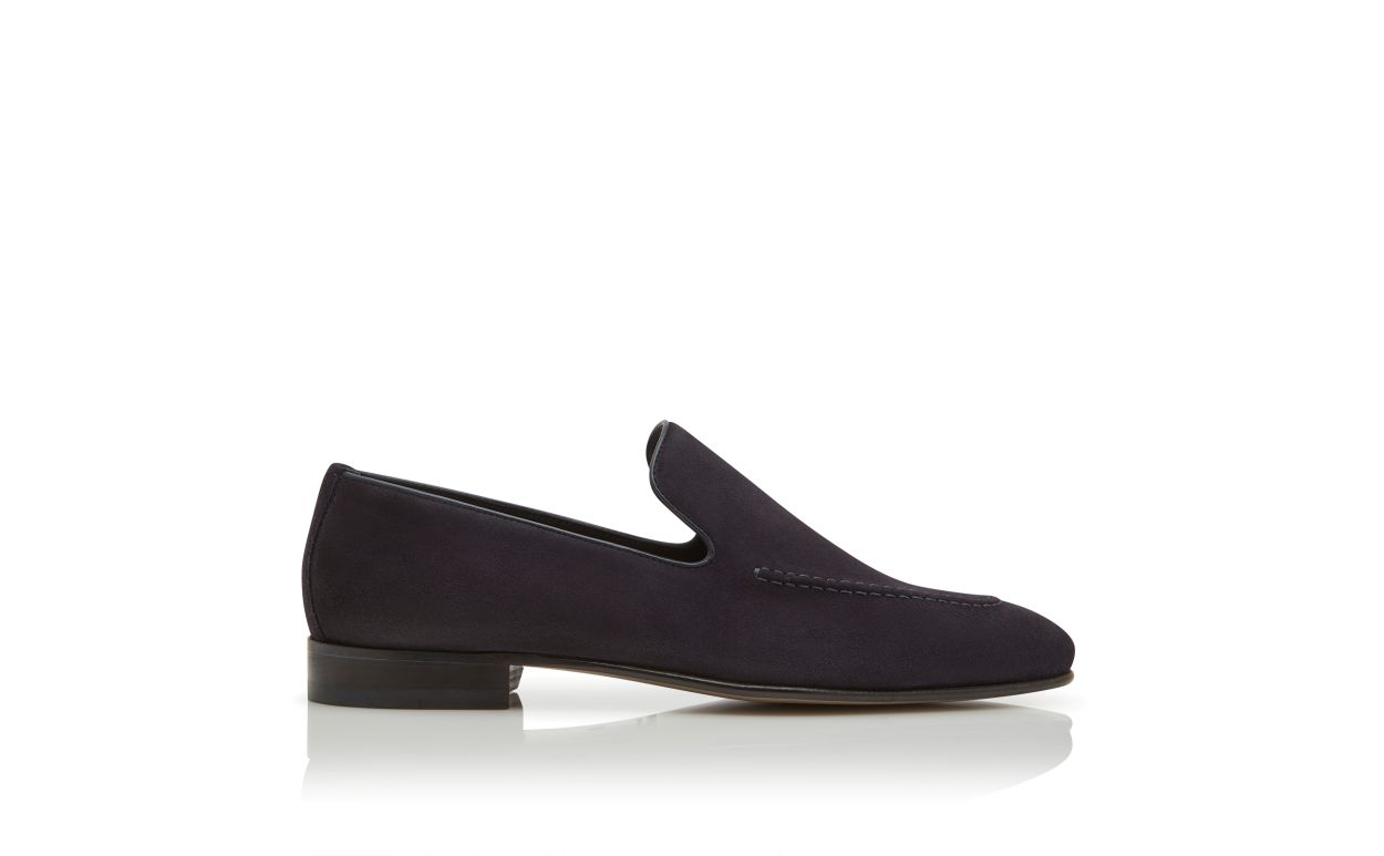 Loafers in Pelle Suede Blu Notte