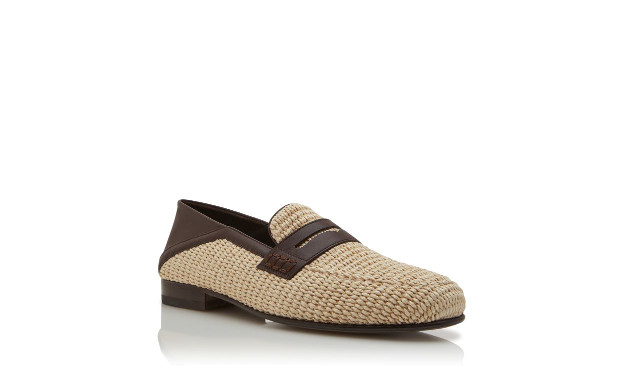Mocassini Penny in Raffia Beige Chiaro