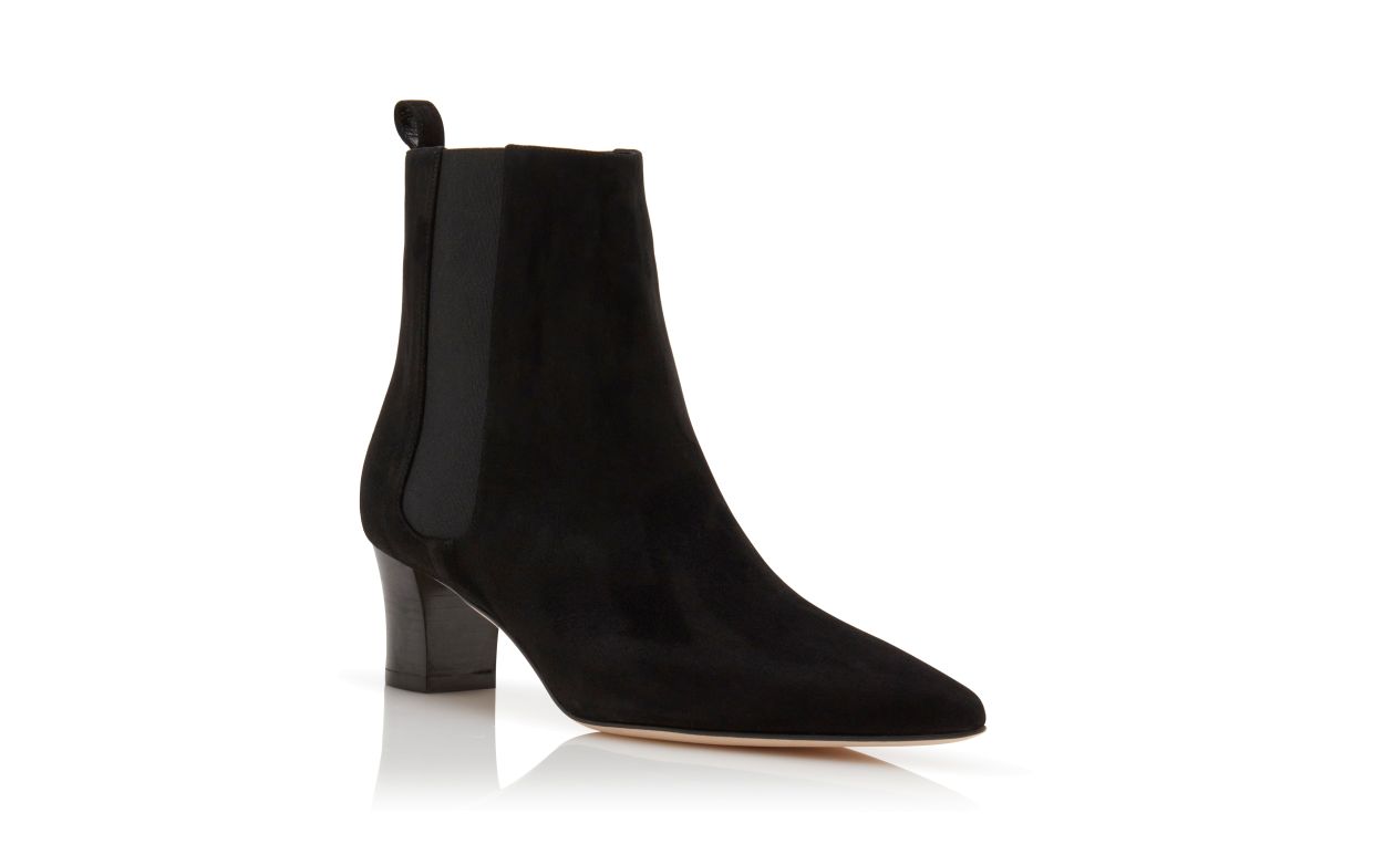 Stivali alla caviglia in suede nero
