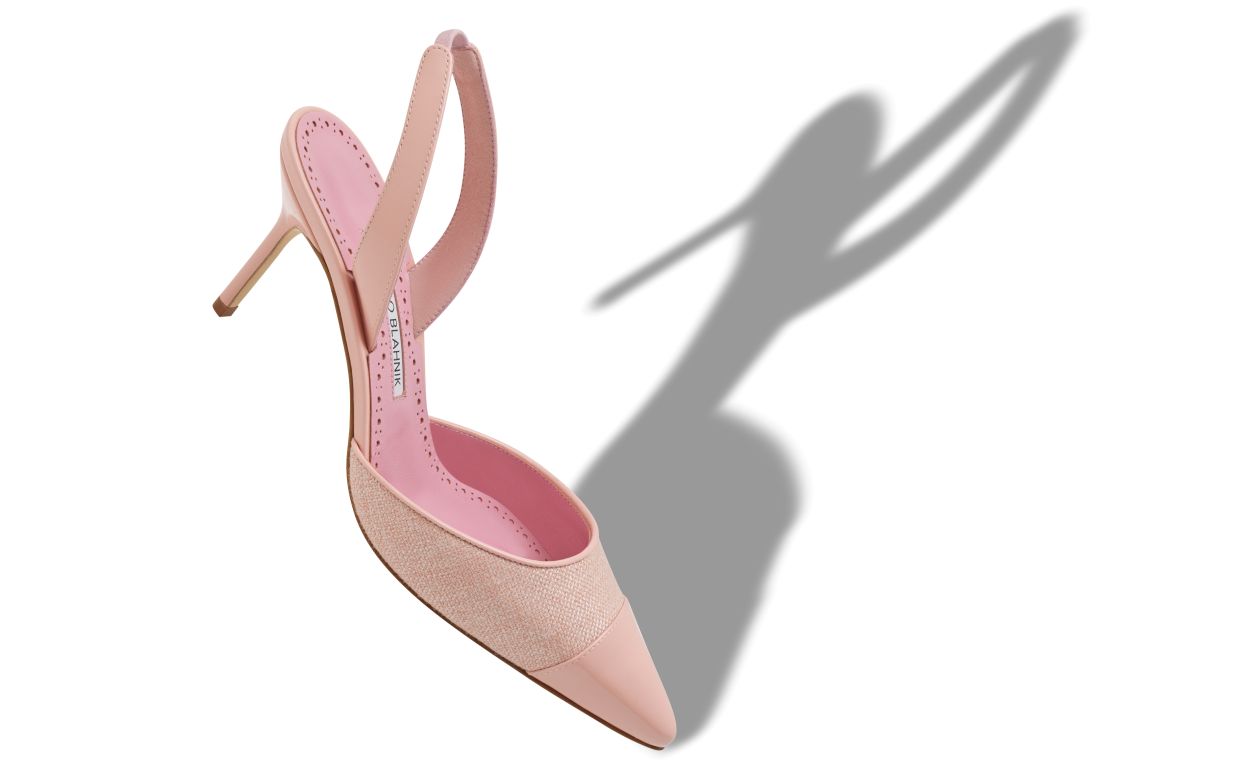 Pump in Lino Rosa Chiaro