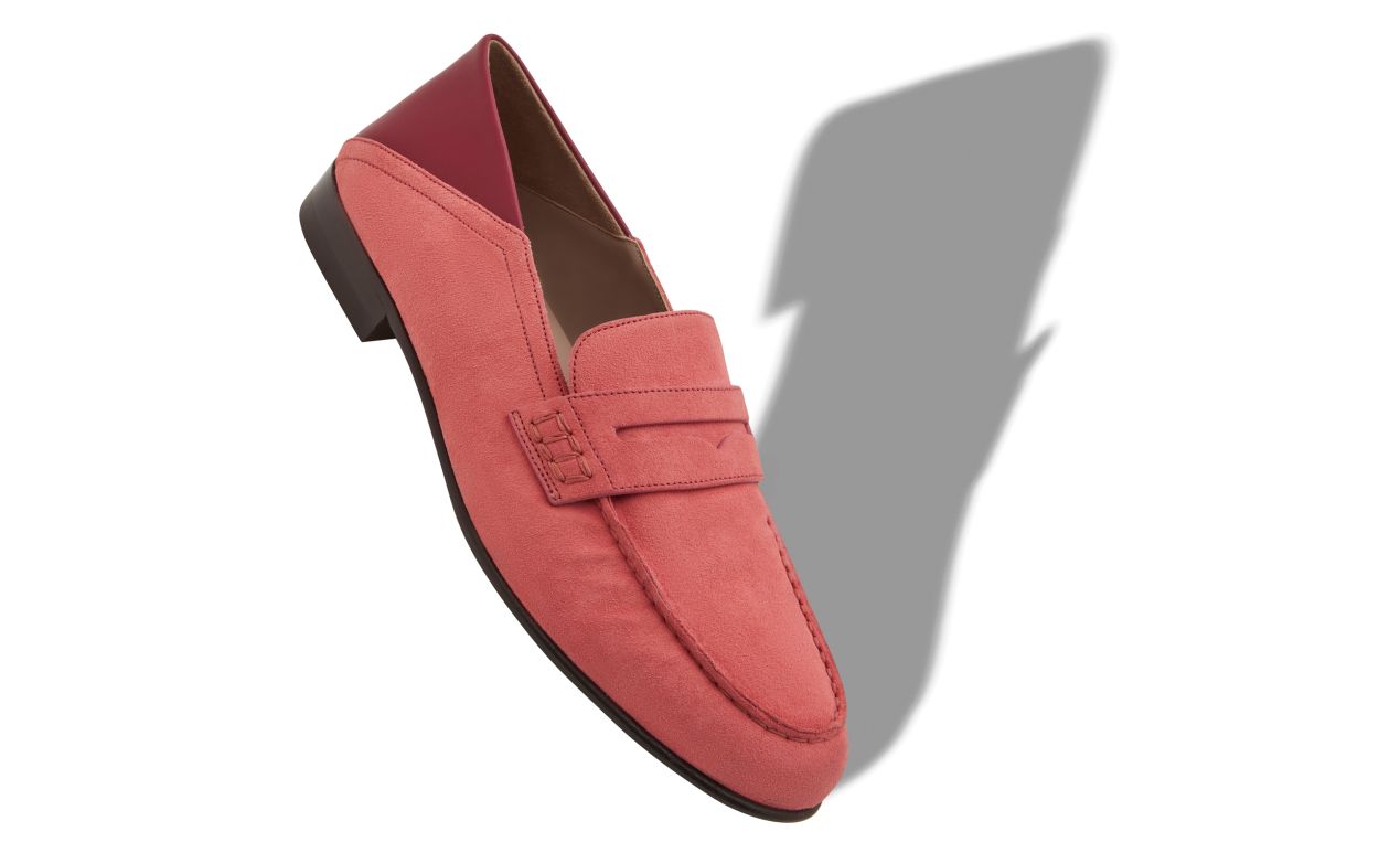 Penny Loafers in Suede Rosa