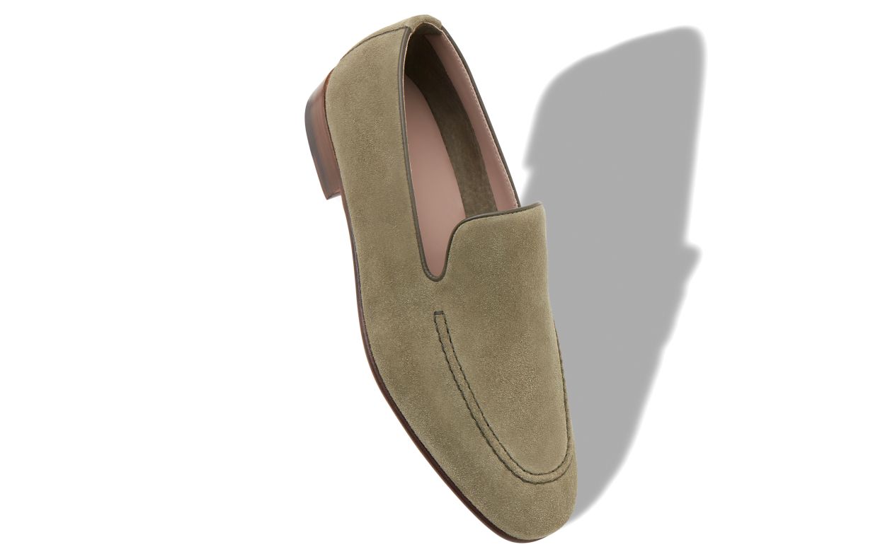 Loafers in Suede Khaki