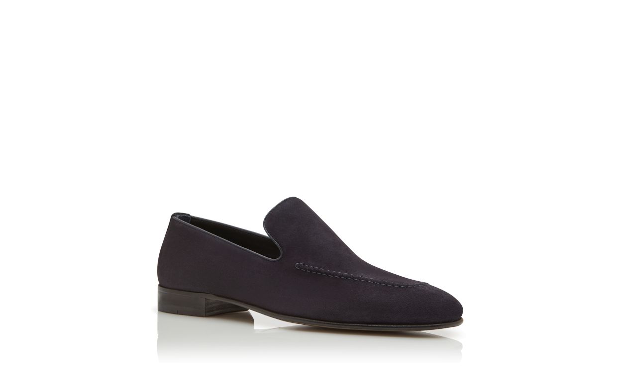 Loafers in Pelle Suede Blu Notte