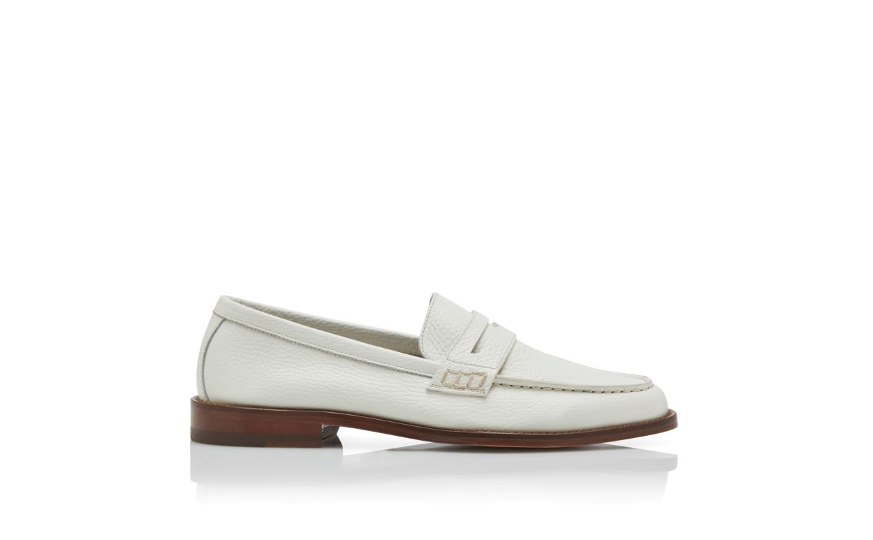 Penny Loafers in Pelle di Vitello Bianca