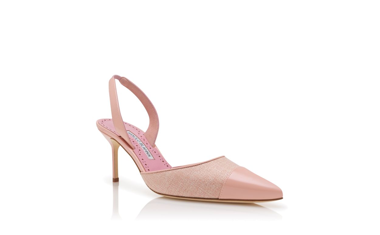 Pump in Lino Rosa Chiaro