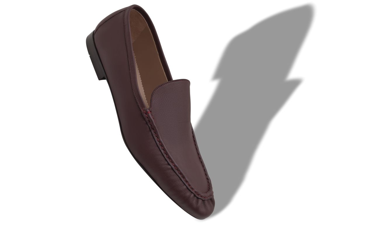 Loafers in Pelle di Vitello Rosso Scuro