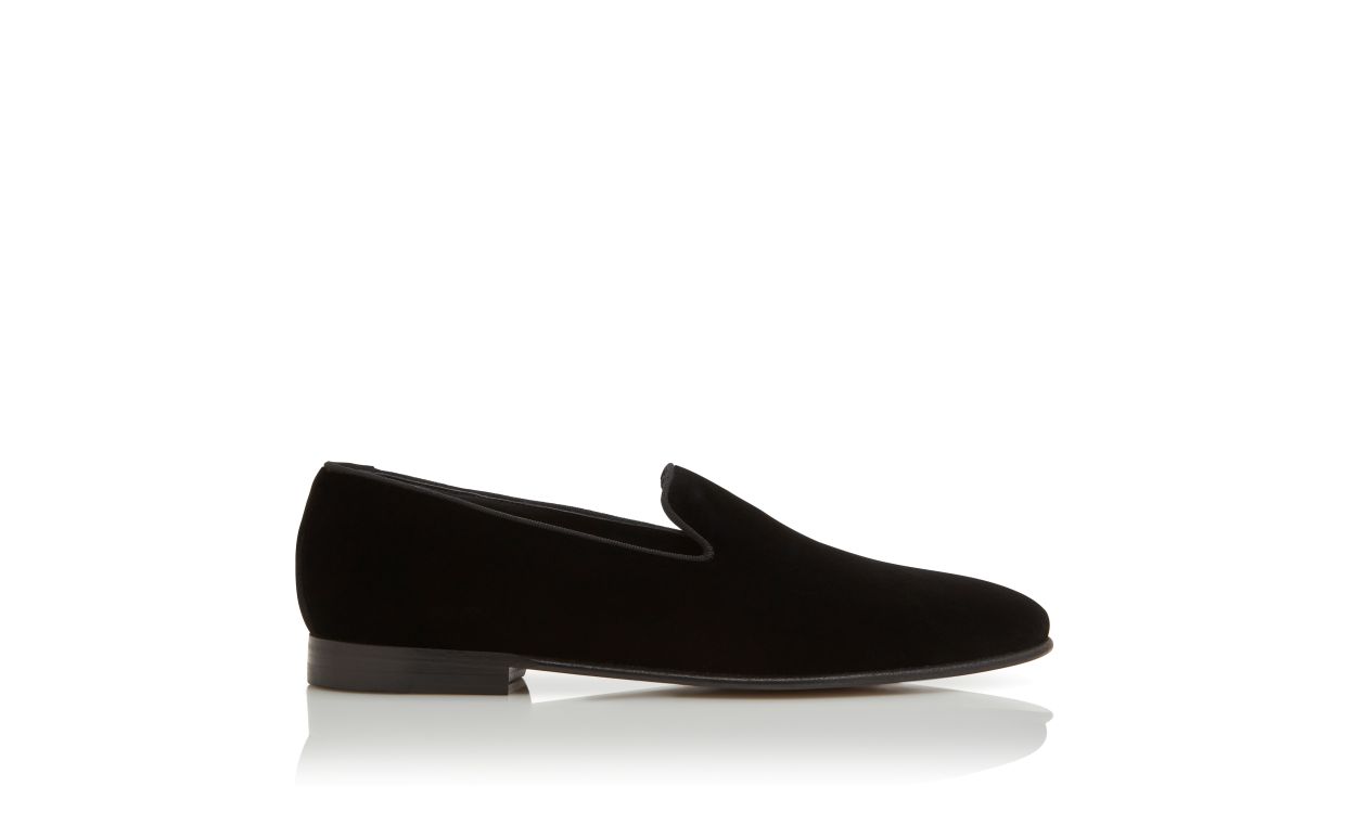 Loafers in velluto nero