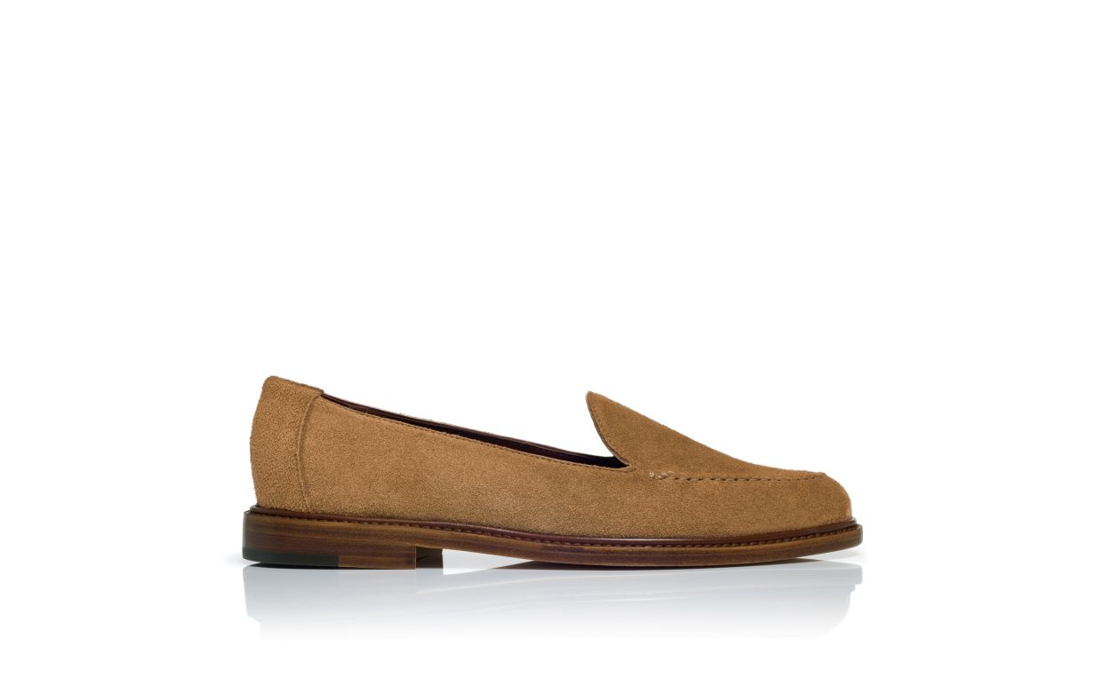 Loafers in Pelle di Vitello Suede Marrone