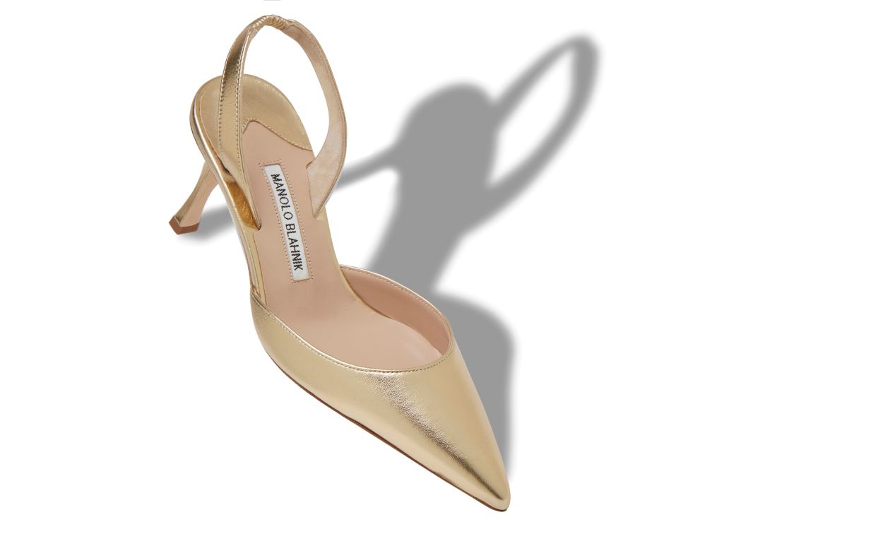 Pumps Slingback in Pelle Nappa Oro