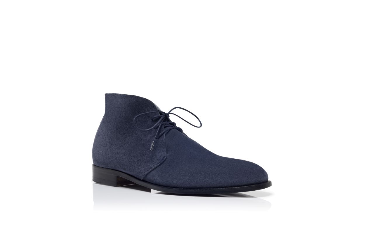 Stivaletti Deserto in Suede Blu Notte