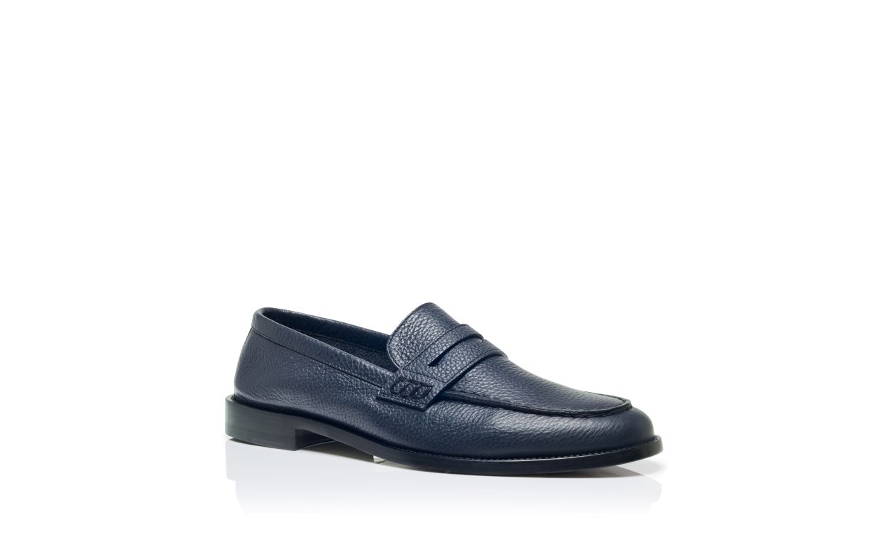 Mocassini in pelle di vitello blu navy