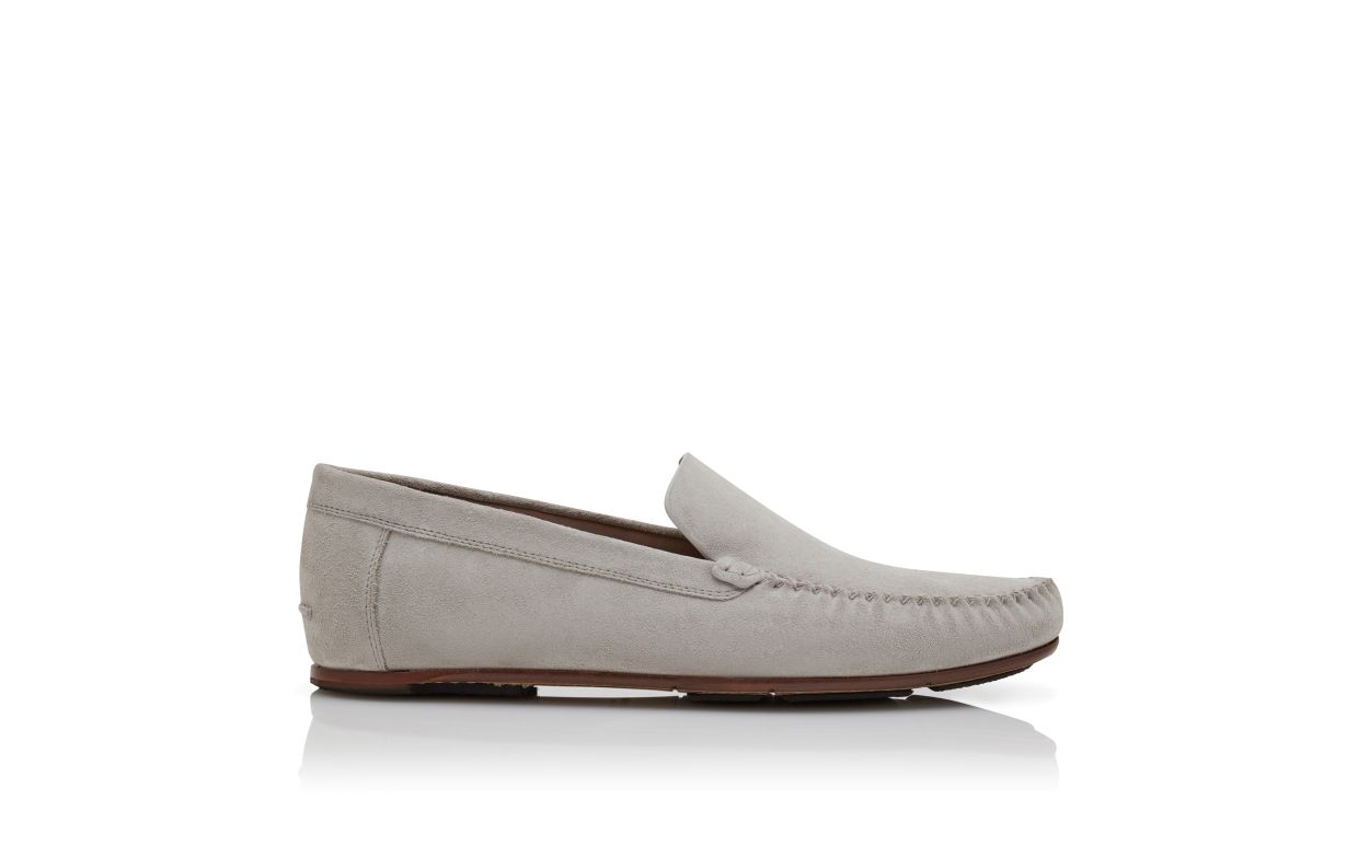 Pantofole in Suede Grigio Chiaro