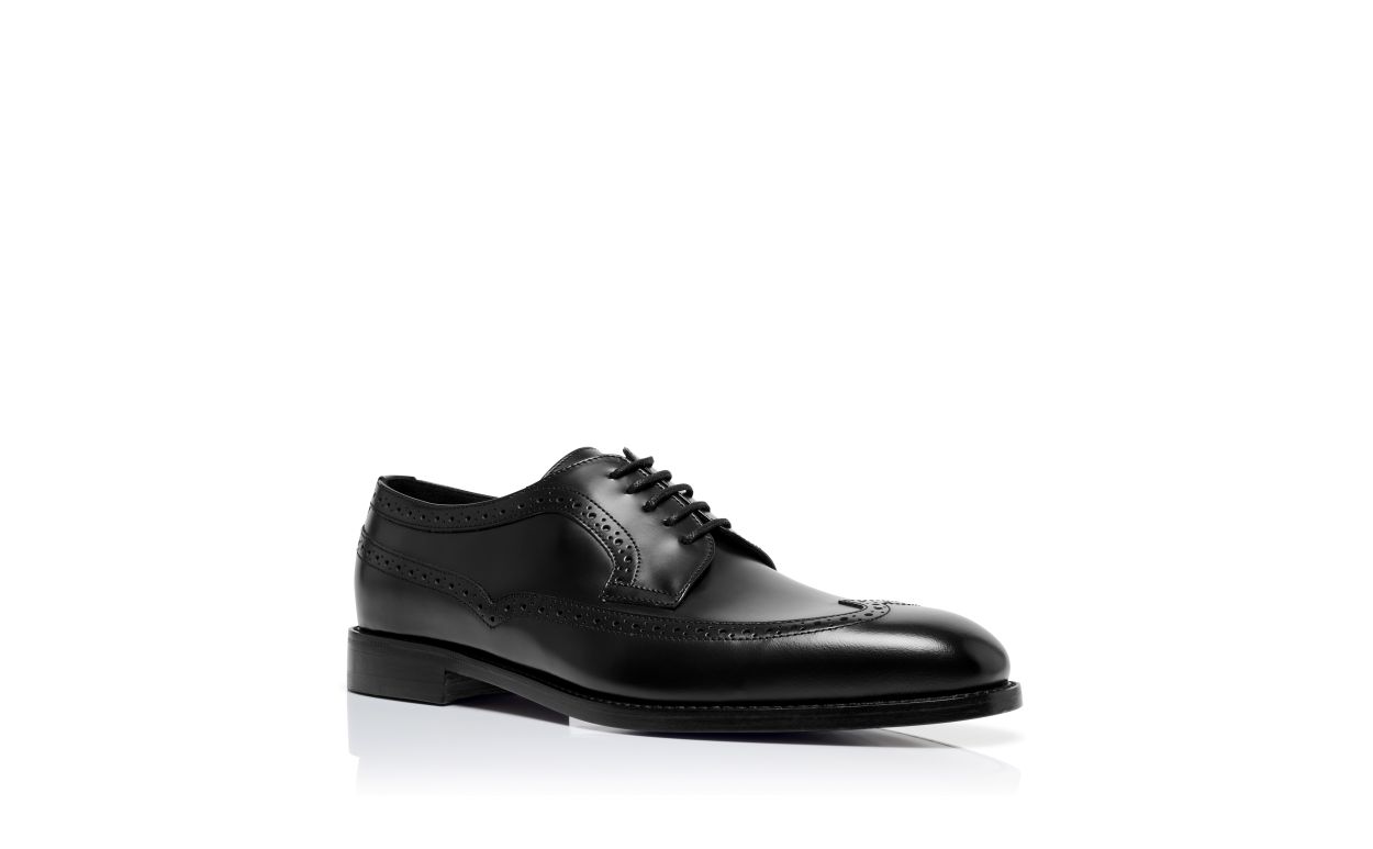 Oxford in pelle di vitello nera con lacci