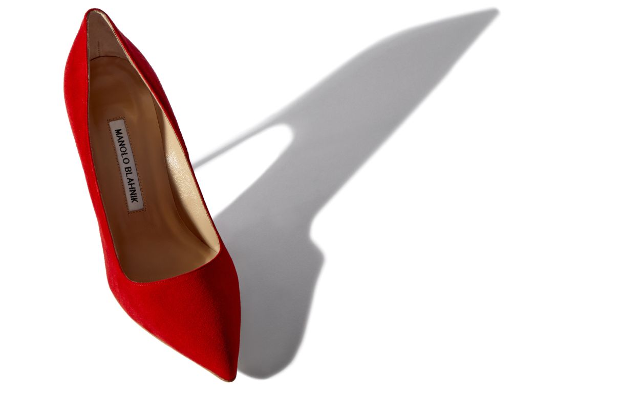 Pumps Punta Tonda in Saffiano Rosso
