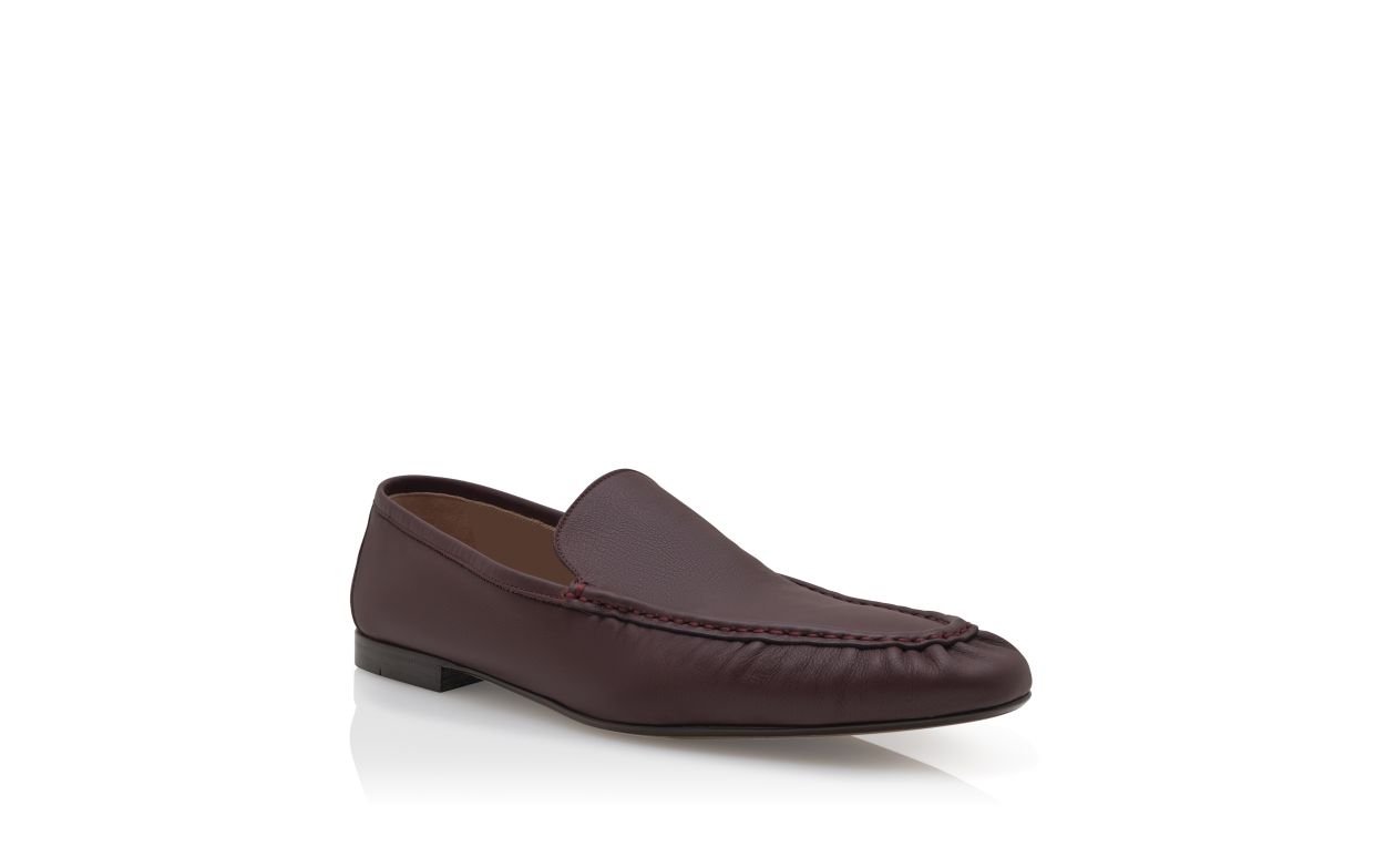 Loafers in Pelle di Vitello Rosso Scuro