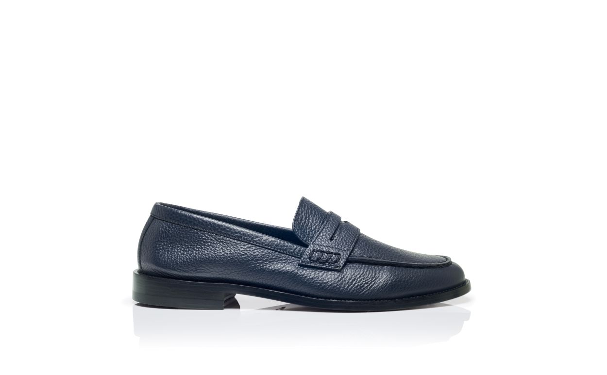 Mocassini in pelle di vitello blu navy