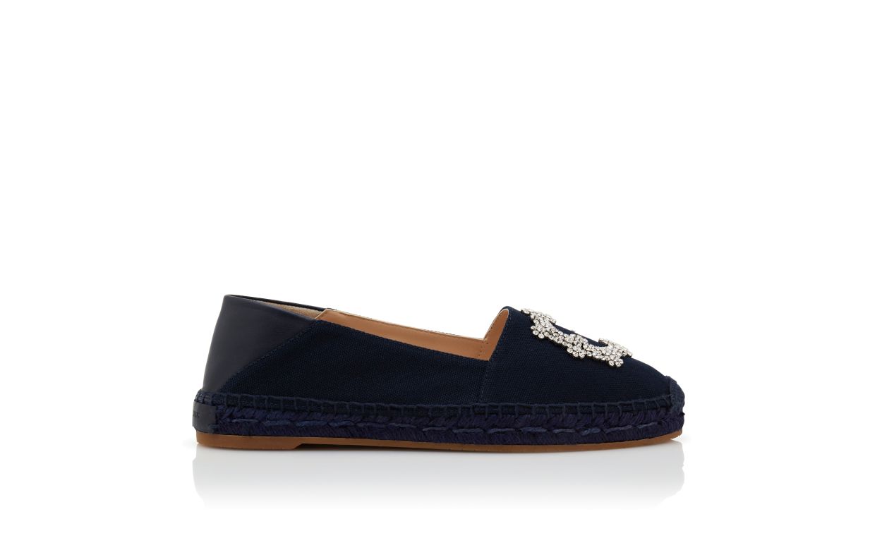 Espadrilles in cotone blu navy