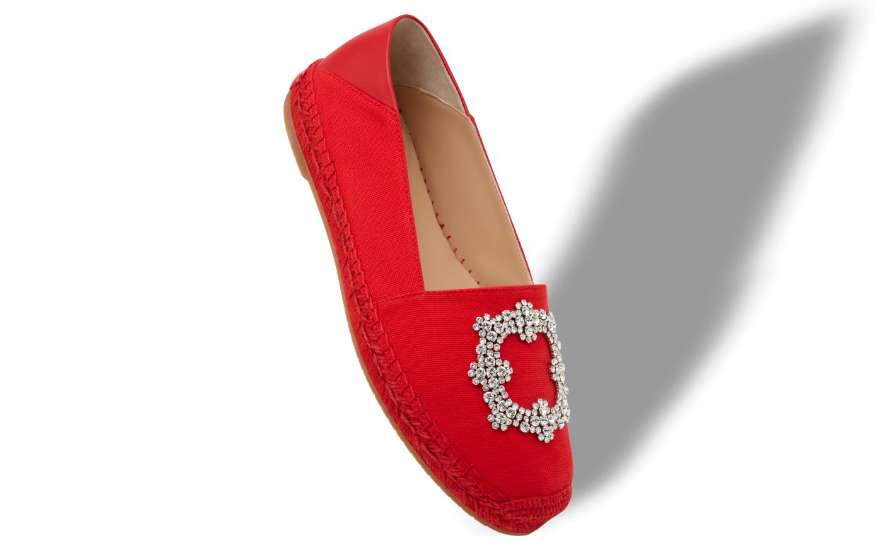 Espadrilles in cotone rosso
