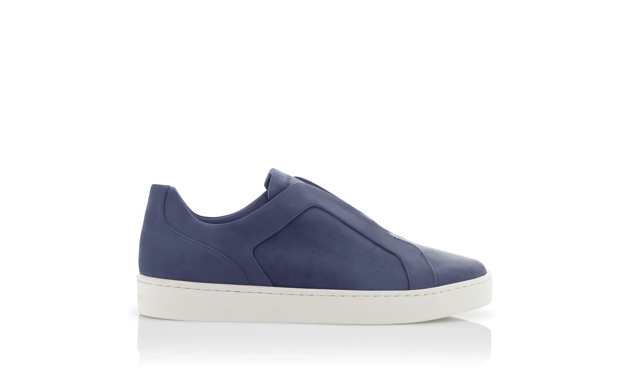 Scarpe da Ginnastica in Pelle di Vitello Blu Notte