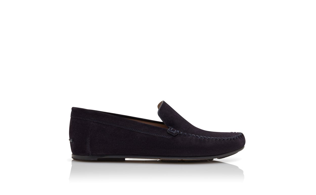 Pantofole in Suede Blu Notte