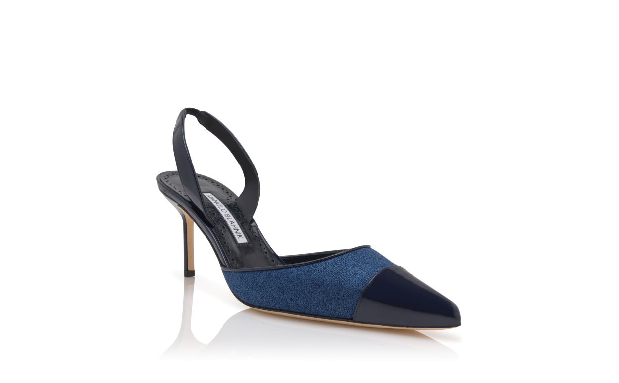 Pumps a spillo navy in lino
