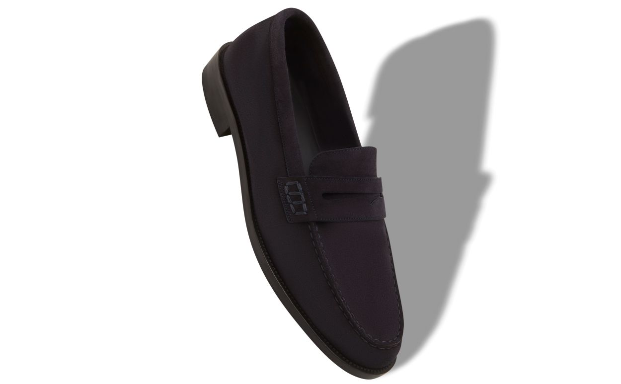 Loafer in Suede Blu Navy