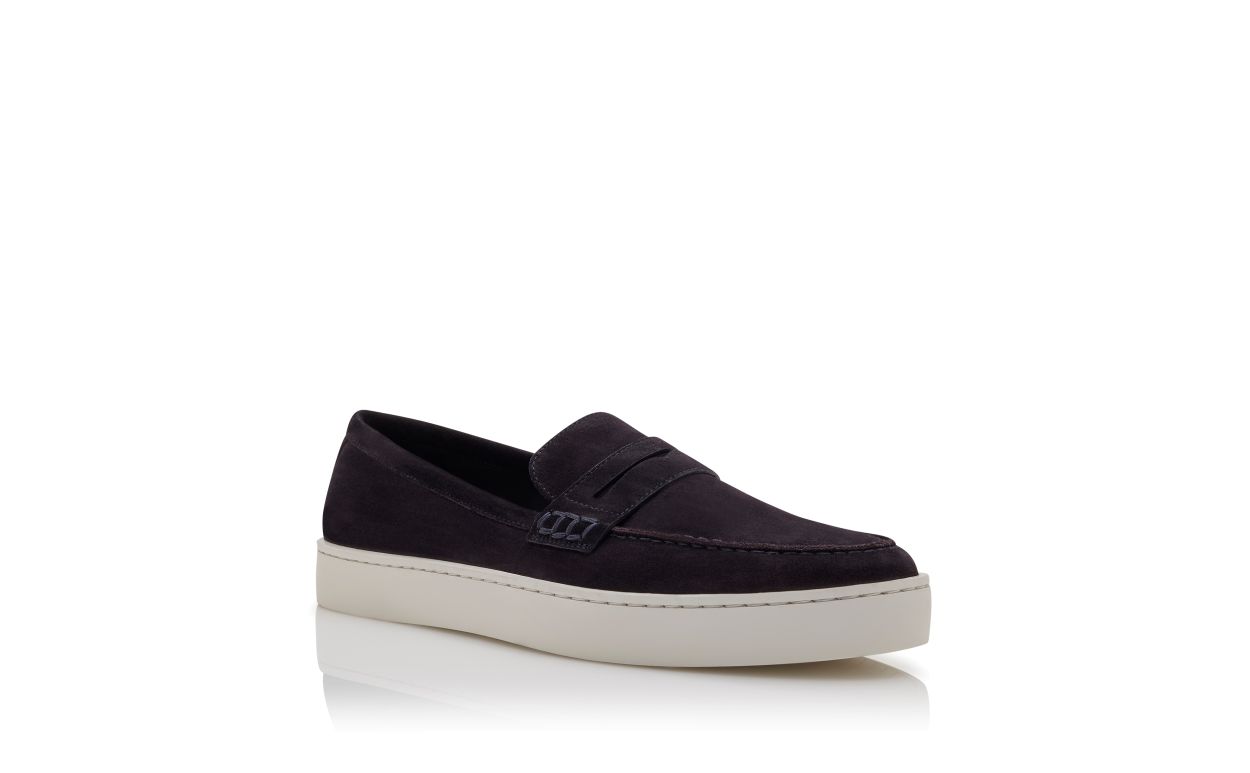 Mocassini Slip-On in Suede Blu Navy