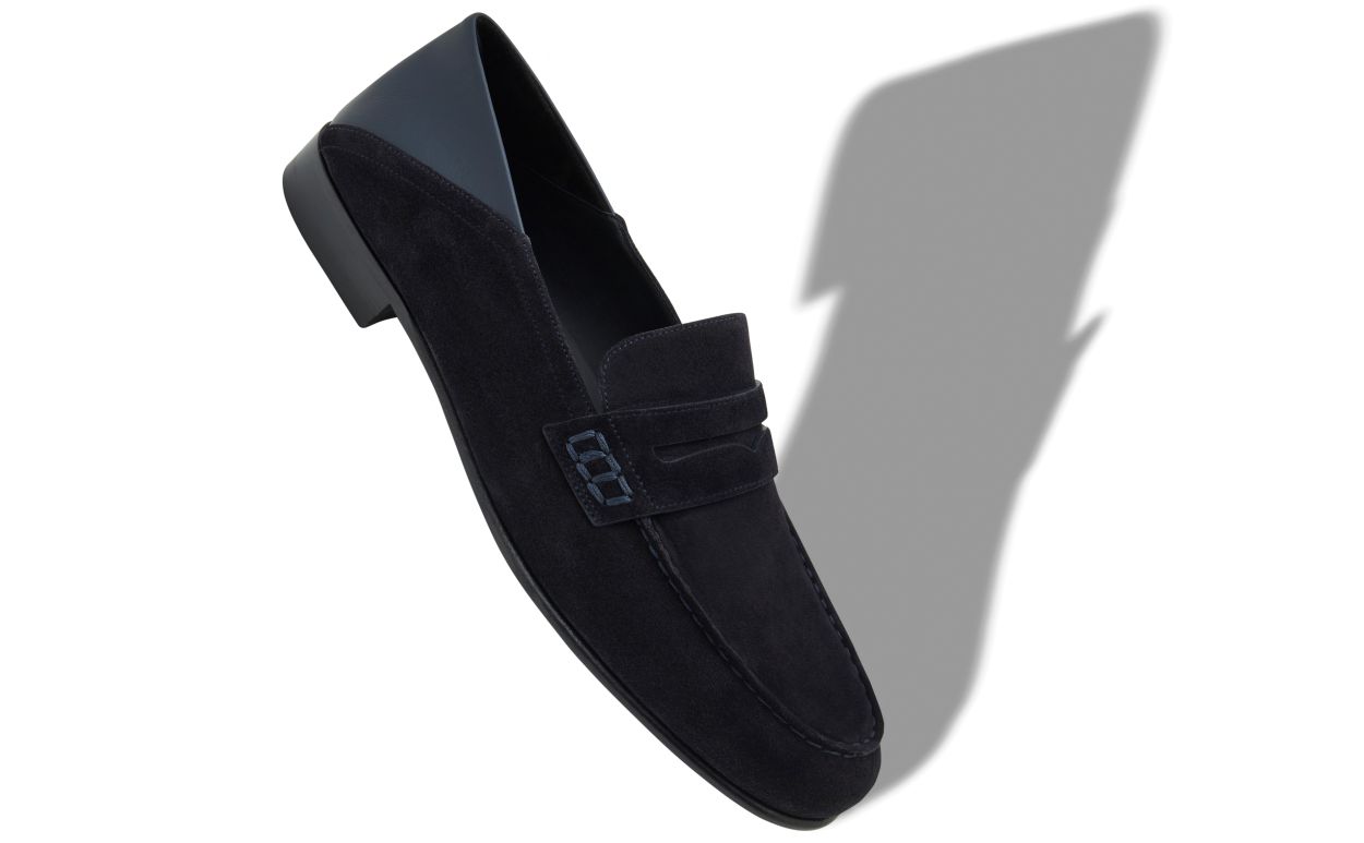 Loafer in camoscio blu navy