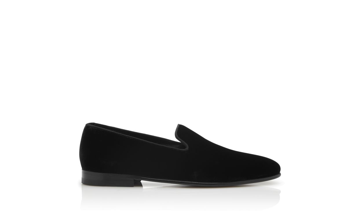Loafers in velluto nero