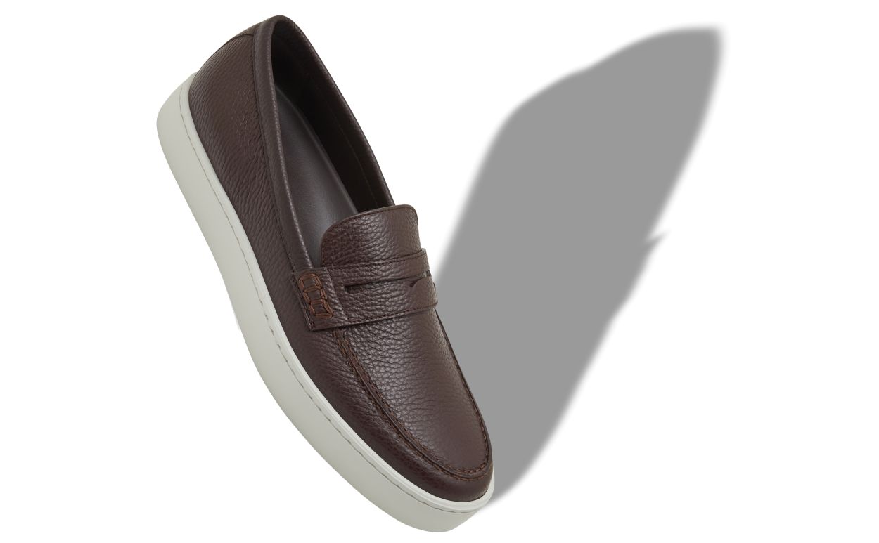 Loafers in pelle di vitello marrone scuro