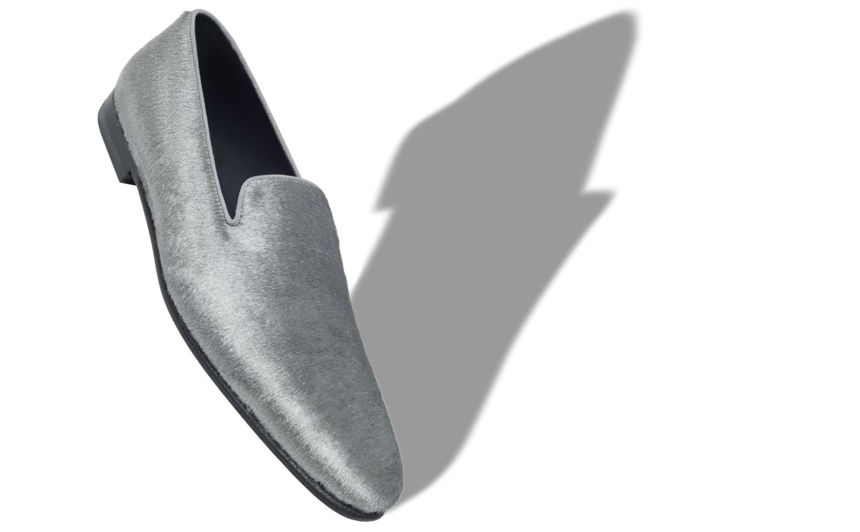 Loafers in Pelle di Vitello Argento