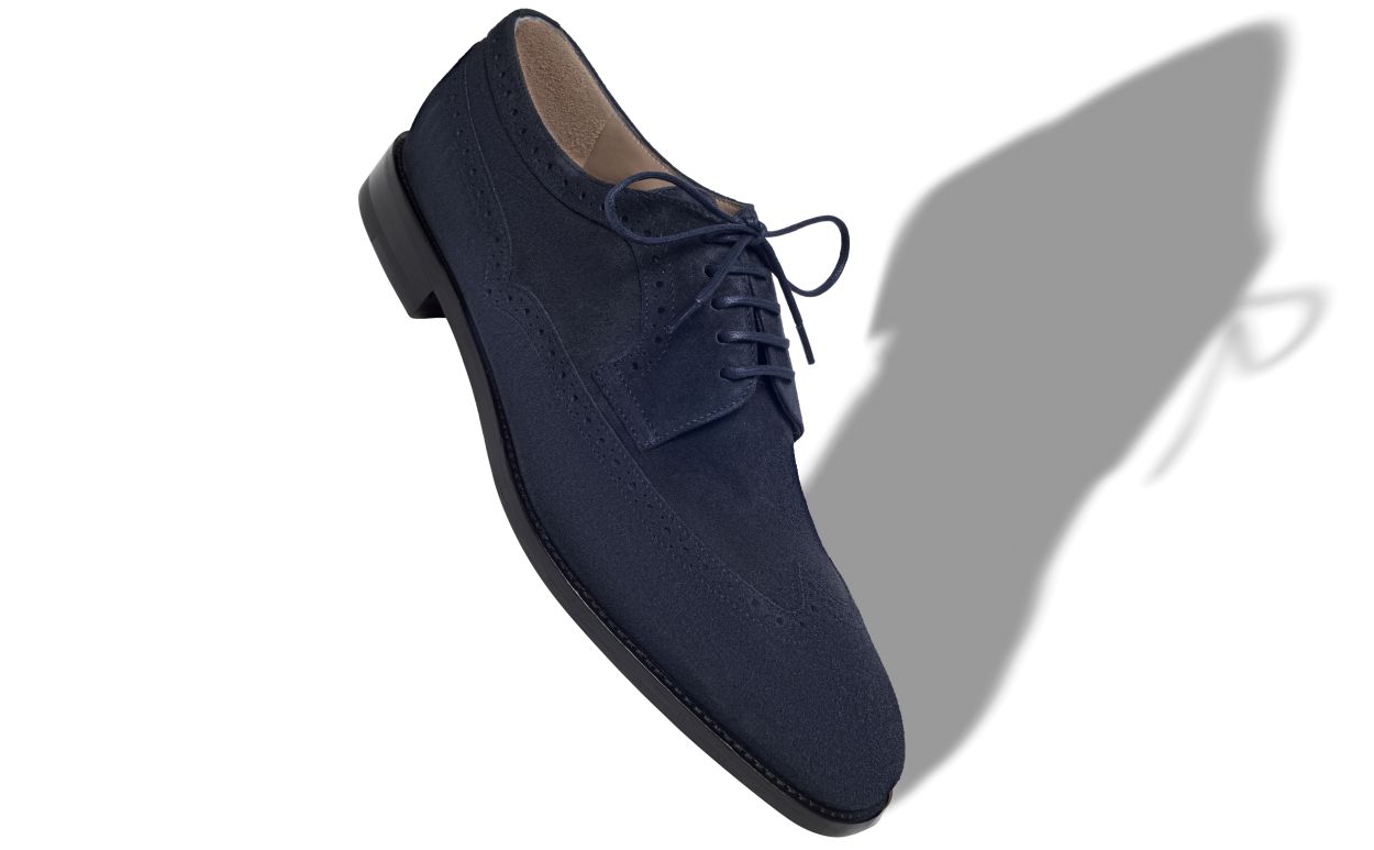 Oxford in Pelle Suede Blu Notte
